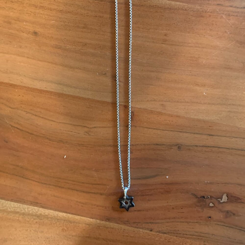 David Yurman Chain and Star of David Pendant